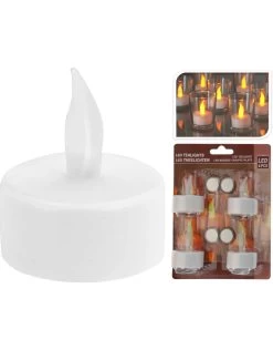 4 Theelichten LED + Batterijen