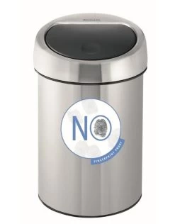 Brabantia Afvalemmer Touch Bin Wand 3Lt Matt Steel FPP