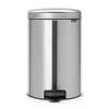 Brabantia Pedaalemmer 20ltr. Newicon Matt Steel -Mepal Winkel brabantia brabantia pedaalemmer 20ltr newicon matt