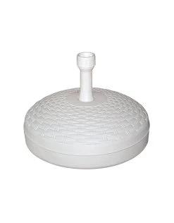 Parasolstandaard Rotan Wit Kunststof