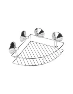 Zeepbakje Hoekmodel Metaal Met Zuignap Chrome